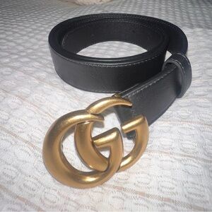 Gucci Black Leather Belt 90cm